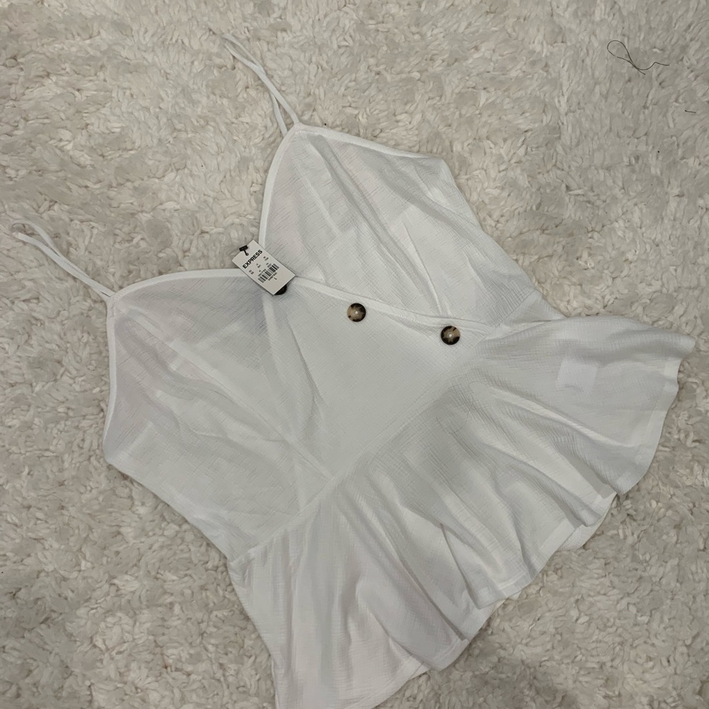 Express White Peplum Tank ❤️❤️